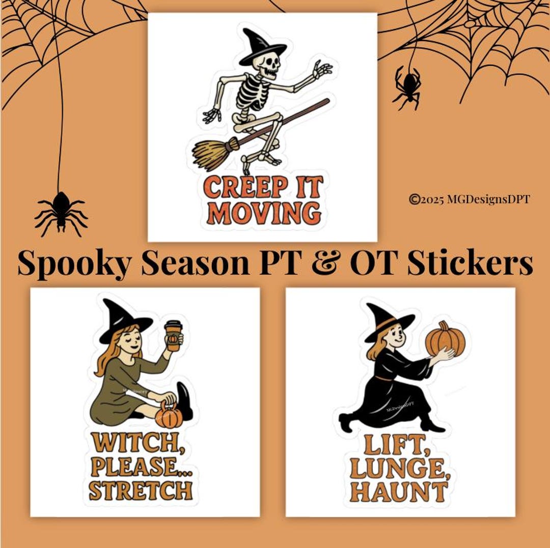 Halloween Occupational Therapy & Physical Therapy Sticker Pack | PT OT ...