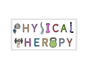 Physical Therapy Sticker: Word Art Vinyl Decal