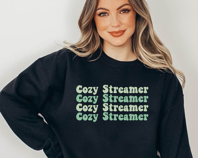 Cozy Gamer Sweatshirt, Gamer Gifts, Cute Gaming Shirt, Game Lover Shirt, Gifts For Her, Video Game Streamer Gift, Cozy Streamer, Unisex Crew