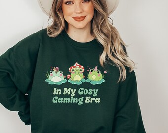 Cozy Gamer Sweatshirt| Gamer Gifts|Cute Gaming Shirt| Game Lover Shirt|Gifts For Her| Video Game Sweatshirt| Cozy Gaming Gift|Unisex Crew