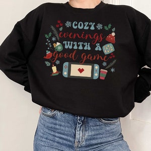 Cozy Winter Gaming Sweatshirt|Girl Gamer|Cozy Gamer Sweatshirt|Video Game Crewneck| Cozy Gaming Gift
