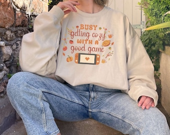 Cozy Fall Gaming Sweatshirt|Girl Gamer|Cozy Gamer Sweatshirt|Video Game Crewneck| Cozy Gaming Gift