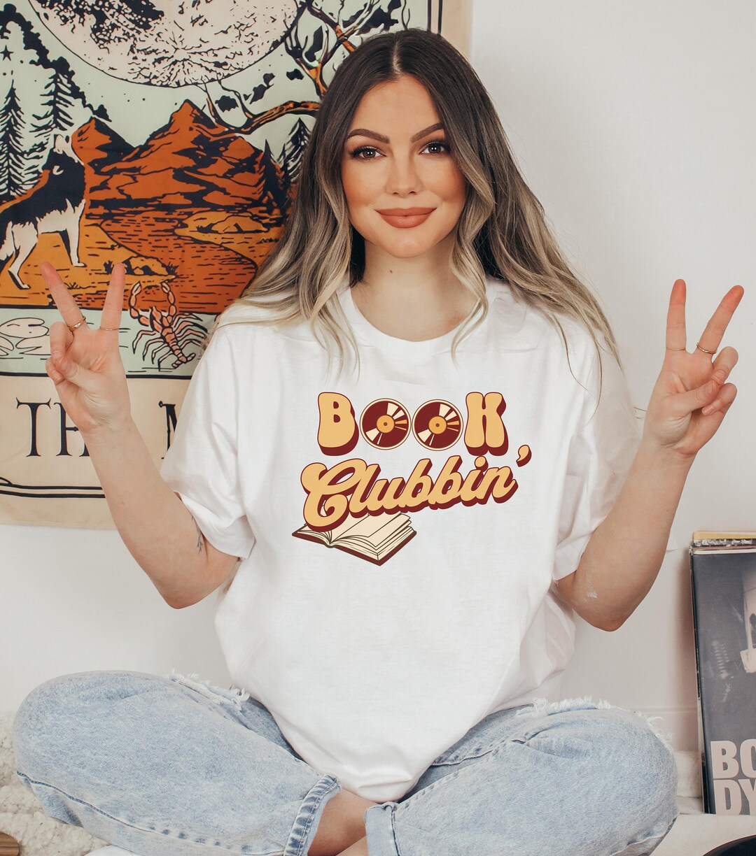 Book Clubbin Tee Shirt | Teacher Gift | Gifts for Her | Book Lovers ...