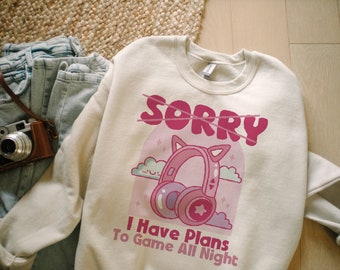 Cozy Gamer Sweatshirt|Cute Gamer Gifts|Classic Gamer Sweathshirt| Video Game |Streamer|Game Girl|Unisex Crewneck