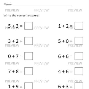 Basic addition worksheet