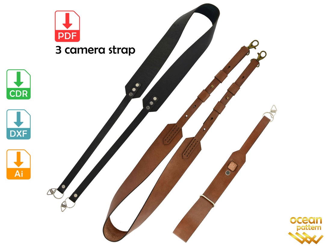 Leather Camera Strap Pattern, Camera Harness Pattern, Neck Strap, Wrist