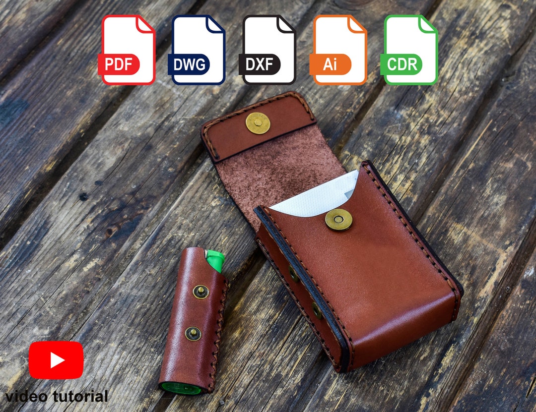 Cigarette and Lighter Leather Case Pattern Cigarette Leather Etsy