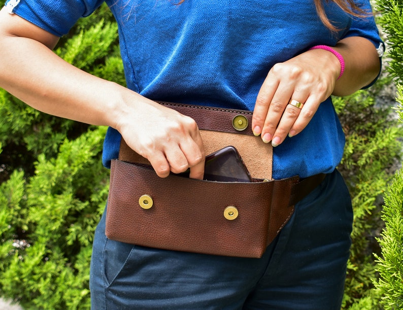 Leather Belt Bag Pattern, Fanny Pack Template, Waist Pouch, DIY Belt