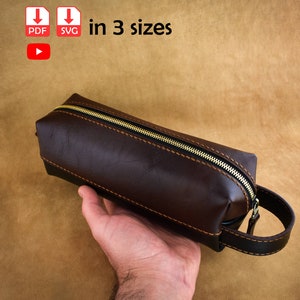 Kosmetiktasche Schnittmuster, Vorlage für Kosmetiktasche, DIY Leder Kulturtasche, Schnittmuster Nähdesign, Schnittmuster Nähdesign, Nähdesign