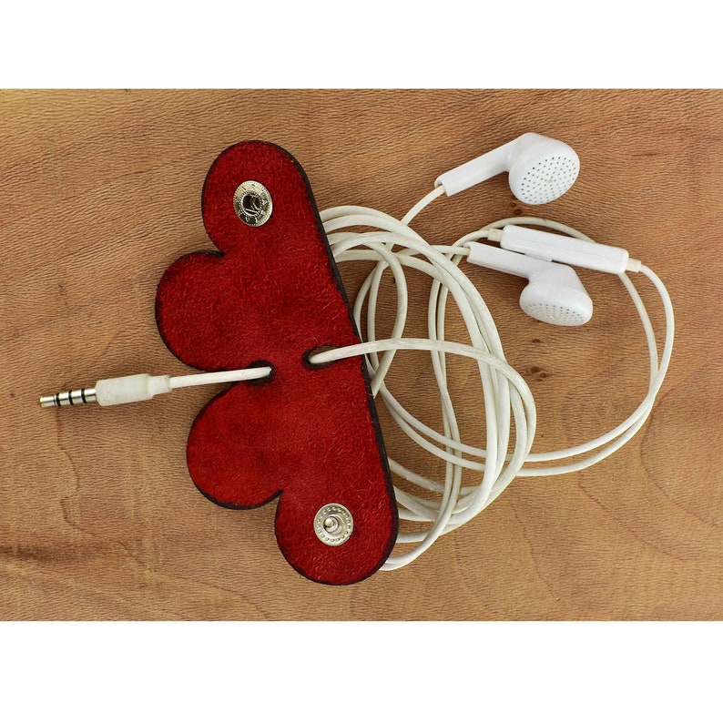 Heart Shaped Cord Organizer Pattern Headphone Cord Wrap Etsy