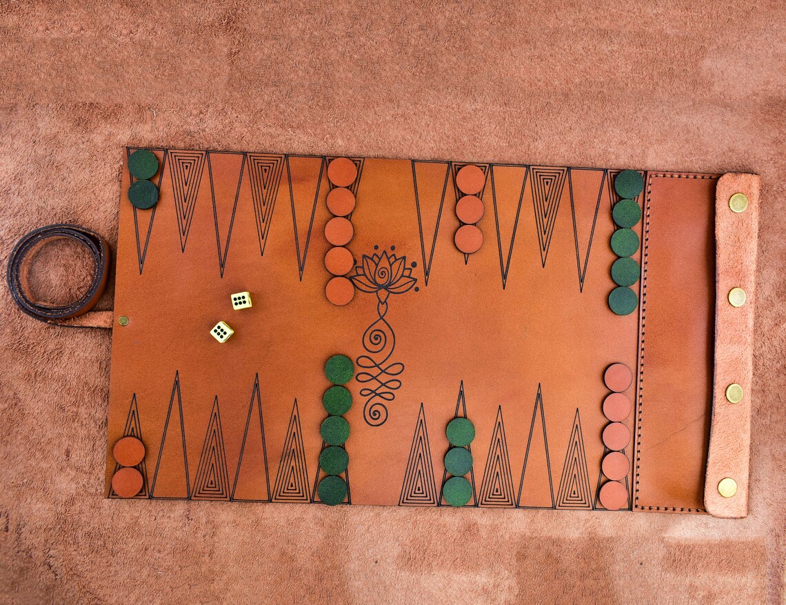 motif de rouleau de backgammon en cuir, modèle de tapis de backgammon, motif de backgammon enroulable, vecteur de symbole Unalome, backgammon pleine conscience, svg pdf image 3