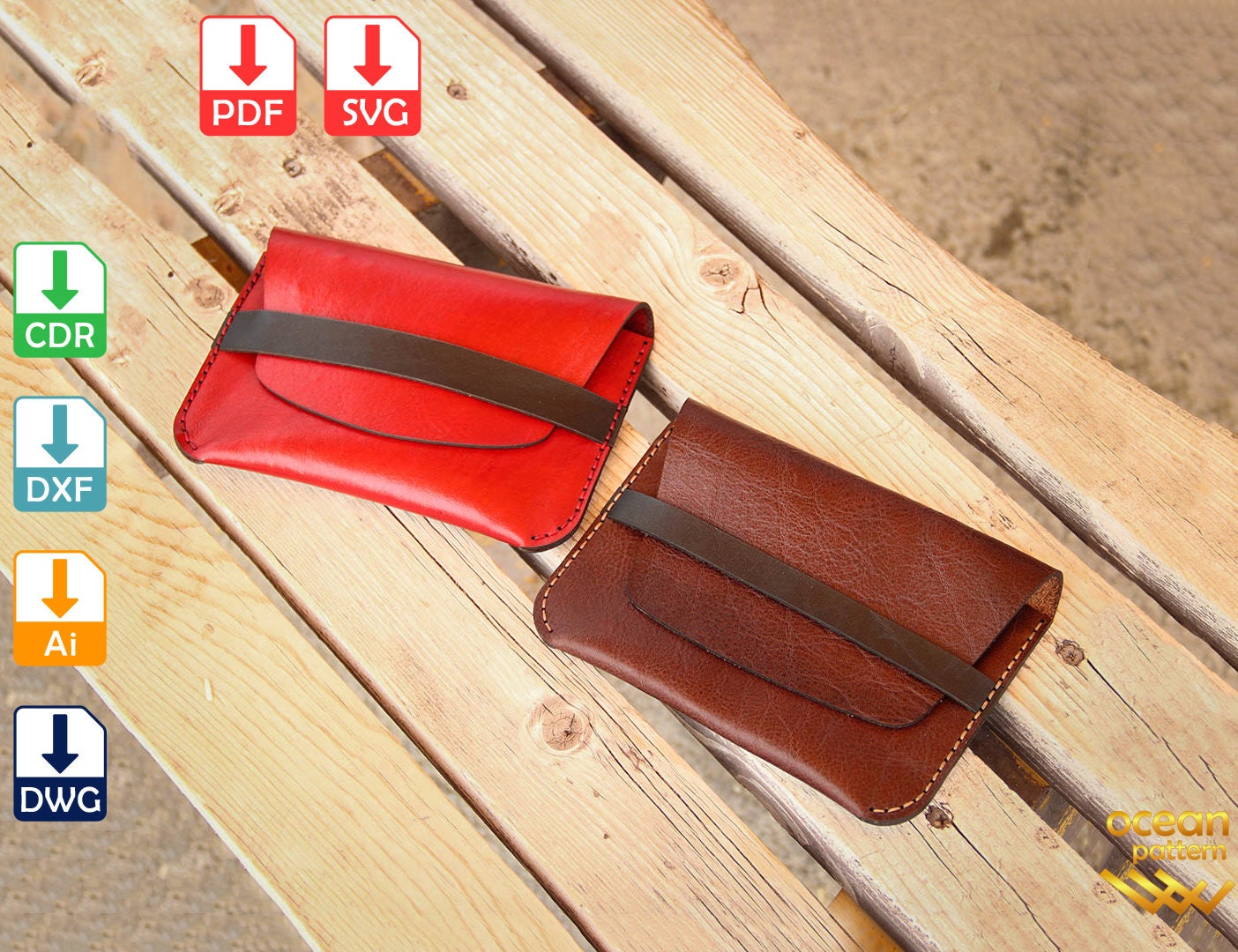 Minimal Leather Pouch Pattern Pdf and Svg Files Suitable for Etsy Minimal Leather Pouch Pattern Pdf and Svg Files Suitable for Etsy