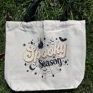 Spooky Season Tote Bag, Halloween Spooky Season Tote Bag, Halloween Gift Ideas, Gift Ideas, Tote Bag, Spider Web Tote Bag,