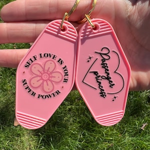 Motivational Motel Keychain, Self Power Is Your Super Power, Passenger Princess Keychain, Gift Ideas, Retro Keychain Gifts