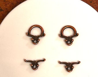 Tierracast Keepsake Small Antique Copper Toggle Clasps Jewelry Findings