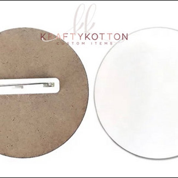 Sublimation Button - 3” - MDF