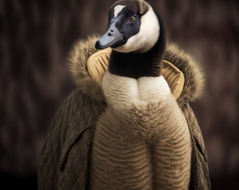 Canada Goose on a Cold Autumn Day