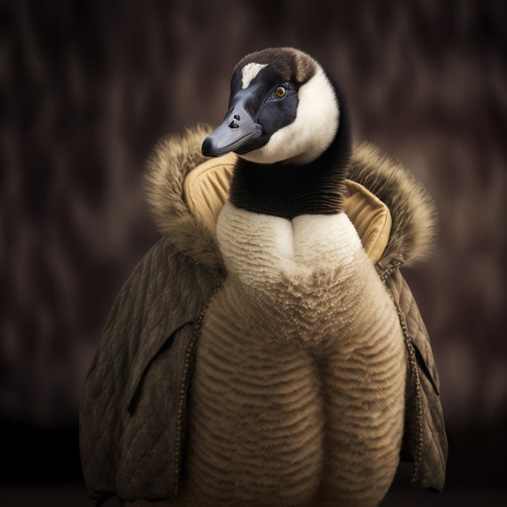 Canada Goose on a Cold Autumn Day Etsy