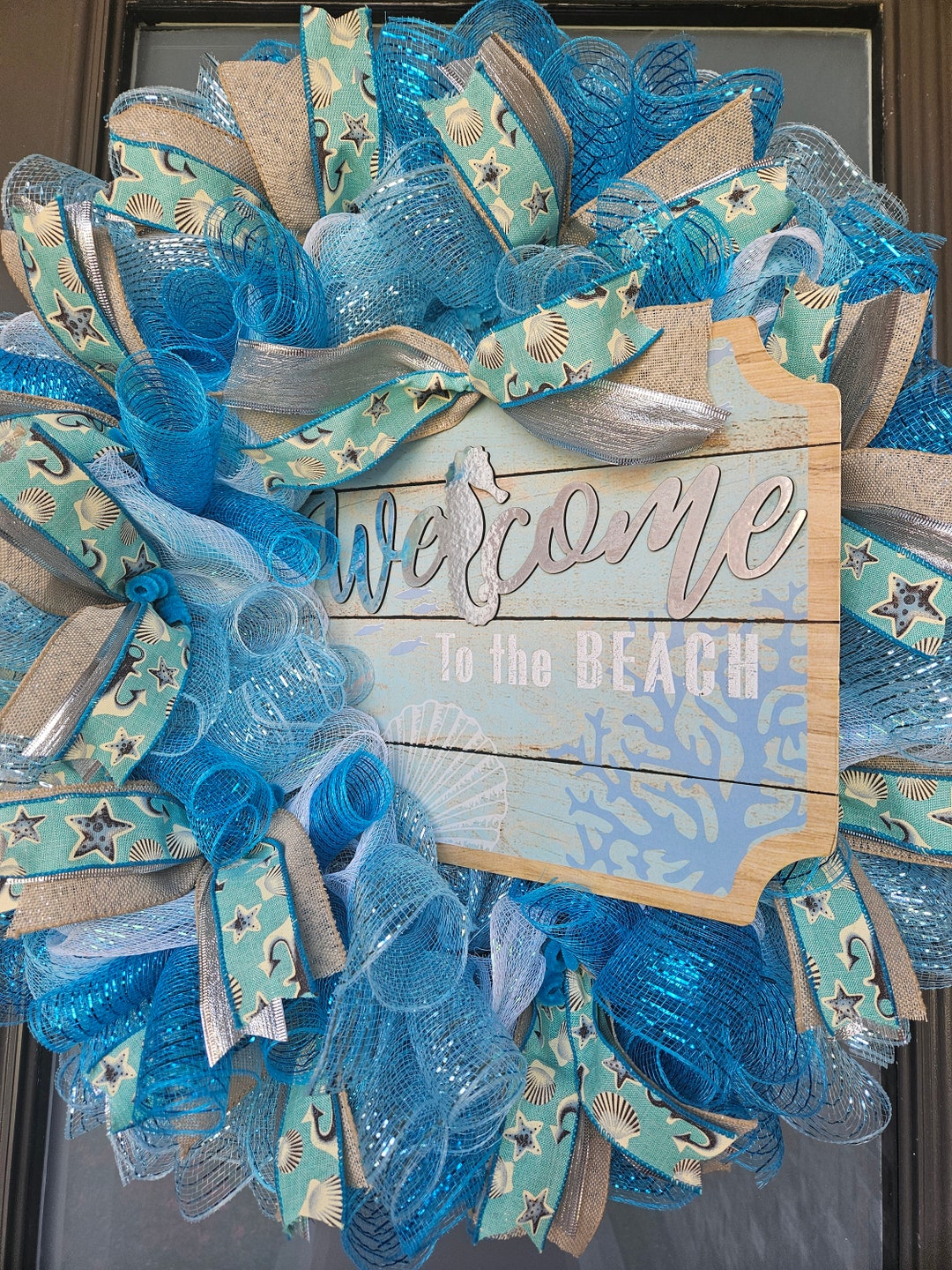Beach Theme Wreath: Coastal Summer Door Decor - Etsy