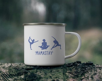 MAMASTAY Yoga Mom Mug,Yoga Mug,Yoga Gifts,Inspirationa,Yoga,Yoga Lover Gift,Yoga Teacher Gift,Yoga Pose Coffee Mug,Yogi Gift,Camping Mug
