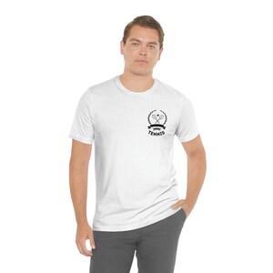 The Future of Tennis Player Unisex Jersey Short Sleeve Tee (Tennis Gift, Inspirational Tee, Tennis Racket Silhouette Tshirt) Front and Back