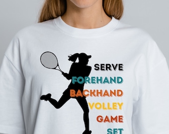 Camiseta unisex de jugador de tenis vintage