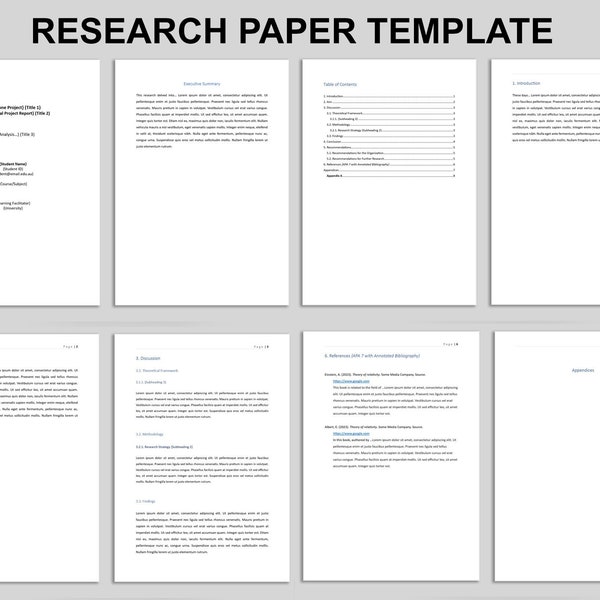 Basic Research Paper Template APA 7 | MS Word Template | Academic Paper Template | Microsoft Word Template | Annotated Bibliography