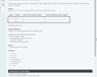 Coding Challenge: Implement a prototype service to analyze logs of requests to n servers