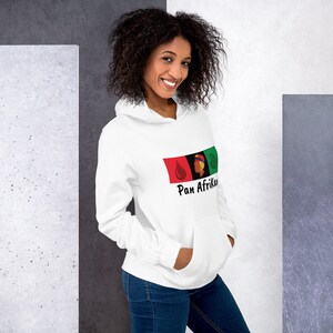 Pan Afrikan- White Hoodie