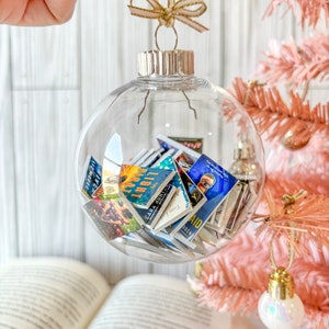 Custom Mini Book Ornament, Personalized Book Club Gift