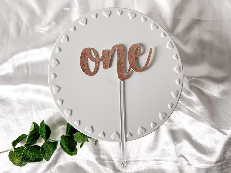 One Cake Topper, First Birthday Cake Topper, Custom One Year Cake ...
