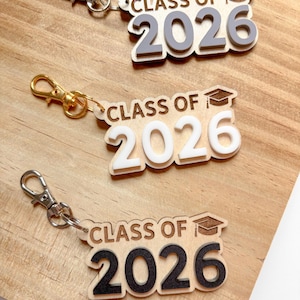 Graduation Keychain, Class of 2026 Keychain, Graduation Gift, Class of 2026 Gift, Senior Gift Idea, Grad Keychain