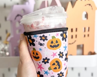Halloween Cup Sleeve, Neoprene Iced Coffee Coozie