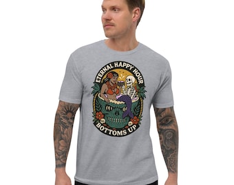 Eternal Happy Hour Tiki Mug - Athletic Fit Short Sleeve T-shirt