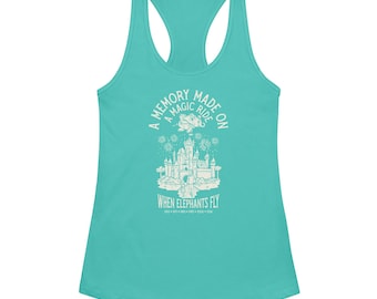 When Elephants Fly - Mom and Daughter- Women’s Fitted Racerback Tank Top