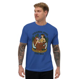 Piranha Pool Tiki Bar - Mens Athletic Fit Shirt