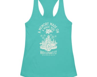 When Elephants Fly - Mom and Son - Women’s fitted racerback tank top