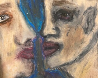 Impresión al pastel al óleo sin título