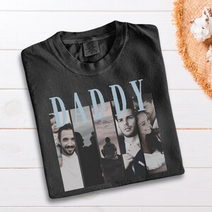 Custom Vintage Photo Dad Shirt – Personalized Comfort Colors Tee, Retro Picture Design, Father's Day Gift, Custom EST T-Shirt for Dad