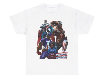 Camiseta del Capitán América, camiseta negra de superhéroe, regalo para fanático de los superhéroes, regalo para fanático de los cómics