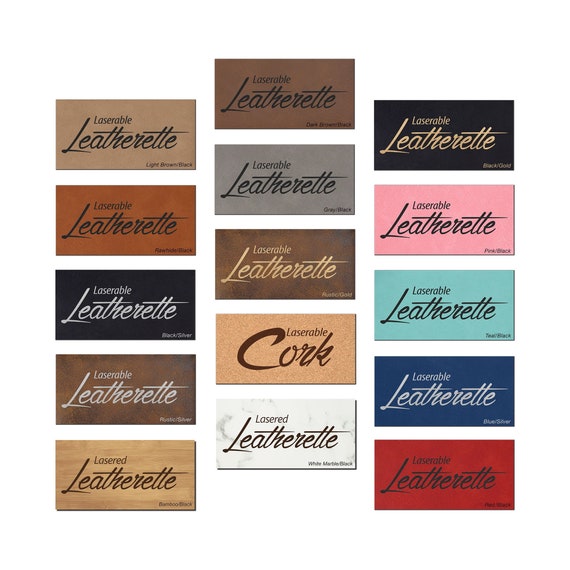 Laserable Leatherette Sheet Stock Laserable Cork Sheet Stock 12x24