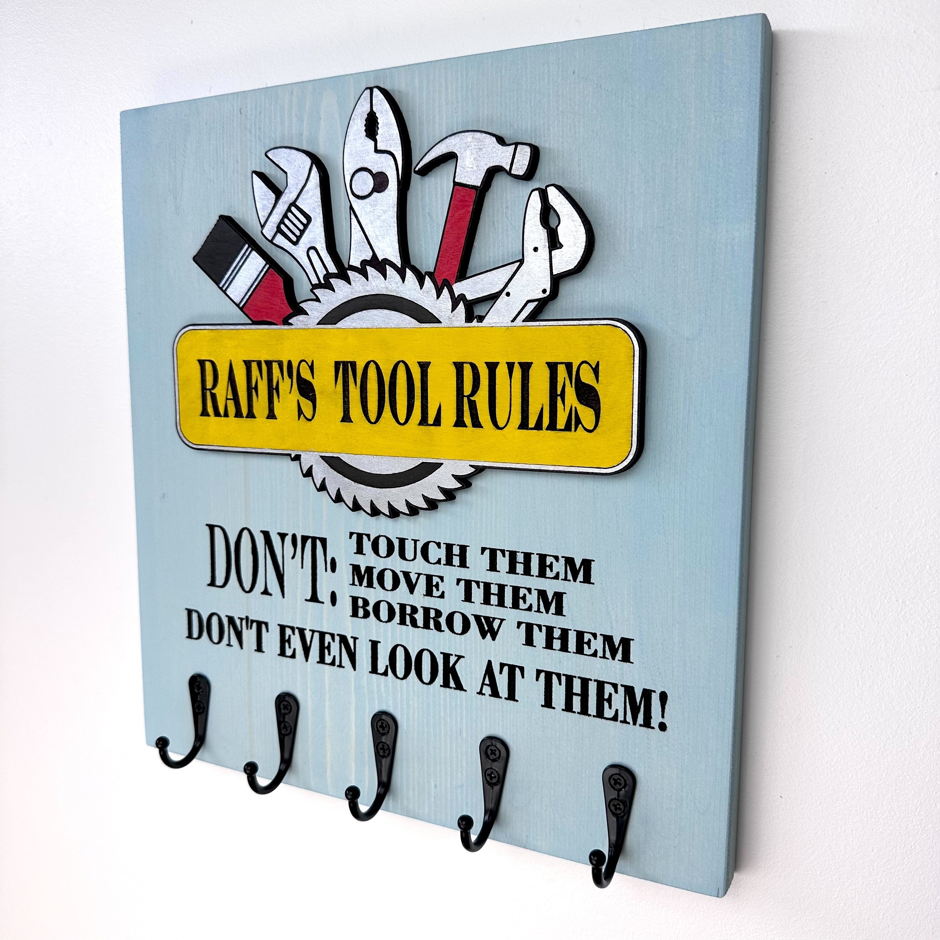 Personalized Hand Painted Key Holder, Garage Decor, Housewarming ...