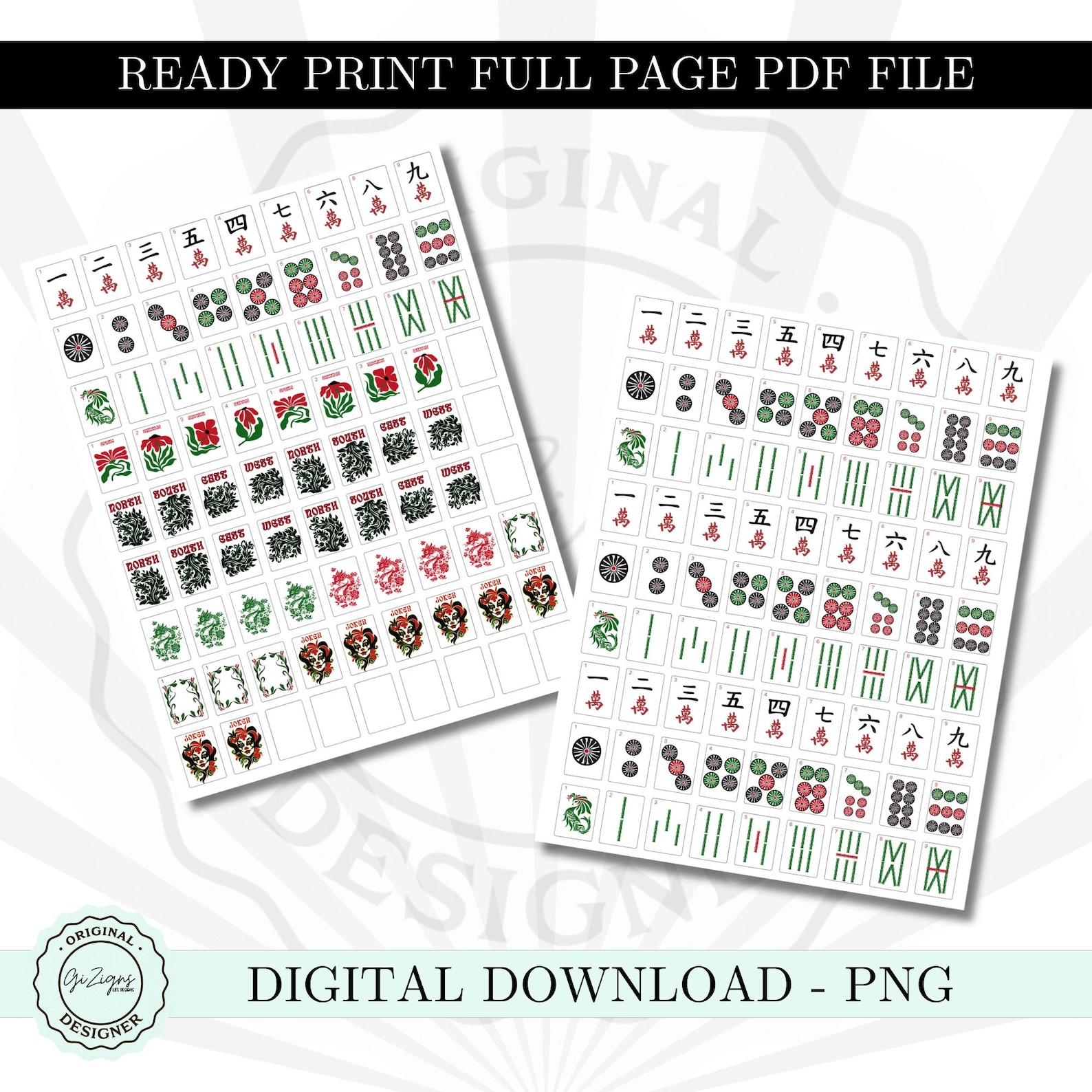 Mahjong Pattern Paper Mahjong Tile Set PNG Clipart, Mahjong SVG, Modern American Design ...
