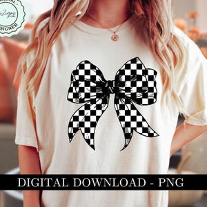 Trendige Schachbrett Schule Farbe Kokette Schwarzer Bogen PNG Clipart, Varsity College Farbüberprüfung Bogen Spieltag Weiches Mädchen Ästhetische Sublimation