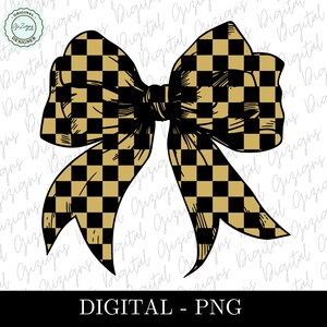 Trendige Karierte Schulfarbe Kokette Zweifarbige PNG Clipart, Varsity College Color Check Bow Spieltag Schachbrettbogen