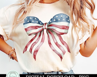 Patriotic Coquette Bow PNG, 4th of July Patriotic Bow Collage, Girly Soft Girl PNG, Red White Blue Ribbon ClipArt USA Sublimation Design