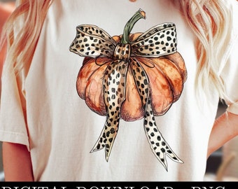 Trendy Retro Leopard Coquette Pumpkin PNG Clipart, Cheetah Halloween Clip Art, Cute Fall Sublimination Design Halloween PNG Fall Pumpkin