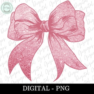 Fiocco rosa glitterato PNG, fiocco rosa Y2K Coquette PNG ClipArt, fiocco rosa scintillante, fiocco glamour blingy boujee preppy png fiocco per maglietta a sublimazione