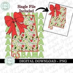 Noël Alabama Cowgirl PNG Clipart Coquette noeud vert et rouge Alabama PNG Western PNG pays grand-millénaire noeud rouge Design sublimation