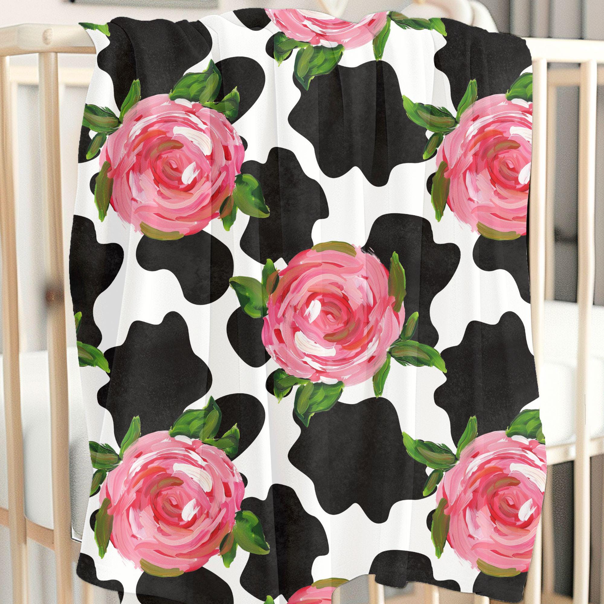 Western Cow Print Seamless Pattern, Cow Floral Seamless Digital Paper ...